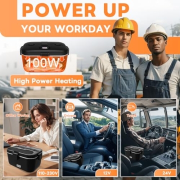 DUPASU 100W Electric Lunch Box Food Warmer - Portable and Fast