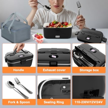 DUPASU 100W Electric Lunch Box Food Warmer - Portable and Fast