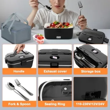 DUPASU 100W Electric Lunch Box Food Warmer - Portable and Fast