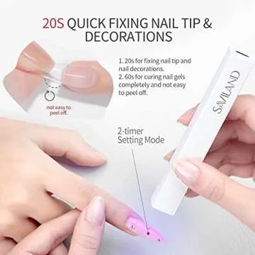 Saviland UV Light for Nails Portable Gel Nail Lamp