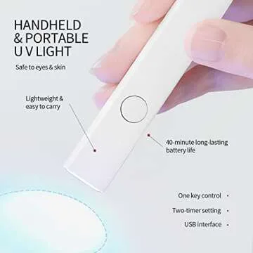 Saviland UV Light for Nails Portable Gel Nail Lamp