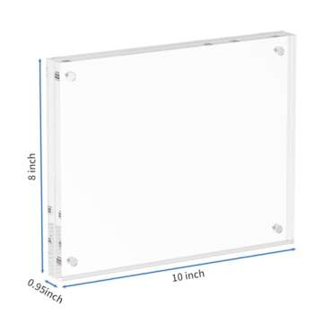 NIUBEE 8x10 Acrylic Picture Frame, Double Sided Magnetic Photo Frames