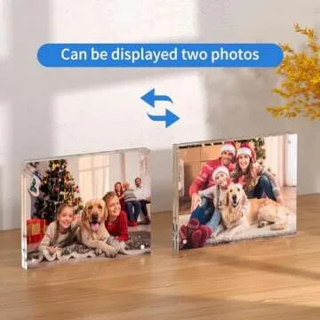 NIUBEE 8x10 Acrylic Picture Frame, Double Sided Magnetic Photo Frames