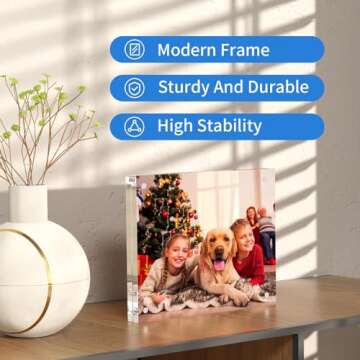 NIUBEE 8x10 Acrylic Picture Frame, Double Sided Magnetic Photo Frames