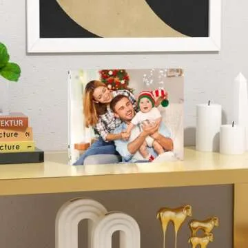 NIUBEE 8x10 Acrylic Picture Frame, Double Sided Magnetic Photo Frames