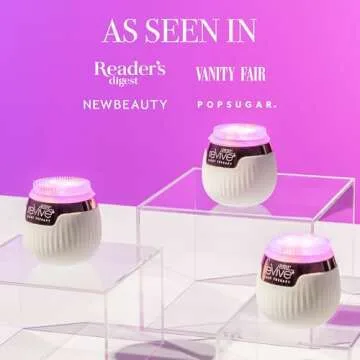 Revive LED Technologies Lux Collection Soniqué Mini Sonic Facial Cleansing Brush with Red & Blue Light Therapy, Reduces Appearance of Acne & Wrinkles