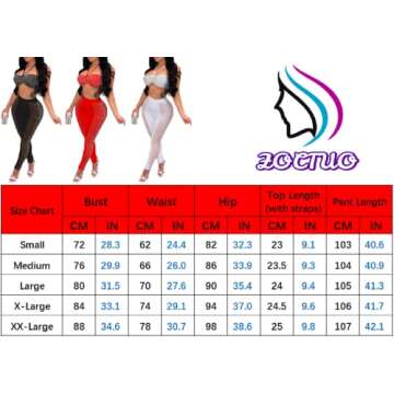 Zoctuo Women's Sexy 2 Piece Outfits Hot Drilling Spaghetti Straps Sheer Mesh See Through Jumpsuits Party Clubwear(5677,Black,L)
