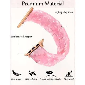 Stylish JR.DM Resin Beaded Bracelet for Apple Watch