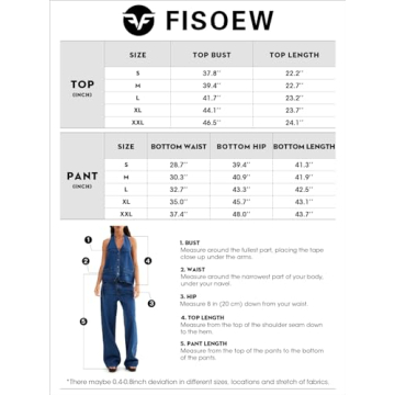 Fisoew Women's Stylish Two Piece Denim Set for Any Occasion