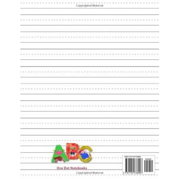 Handwriting Practice Paper: ABC Kids, Notebook with Dotted Lined Sheets for K-3 Students, 100 pages,...