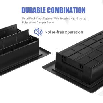 4X10 Inch Floor Vent Covers - Heavy Duty Steel, Adjustable Airflow & Rust Resistant