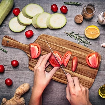 KARRYOUNG Acacia Wood Cutting Board - Durable Kitchen Essential