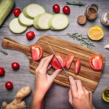 KARRYOUNG Acacia Wood Cutting Board - Durable Kitchen Essential