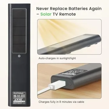 Replacement for Solar Samsung TV Remote, Rechargeable & Voice Search, Compatible with BN59
