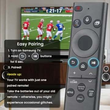 Eco-Friendly Samsung Remote, Solar & USB Charging, Voice Search