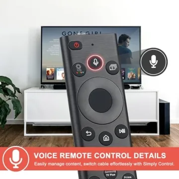 Eco-Friendly Samsung Remote, Solar & USB Charging, Voice Search