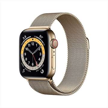 Apple Watch Series 6 (GPS + Cellular, 40mm) - Gold Stainless Steel Case with Gold Milanese Loop