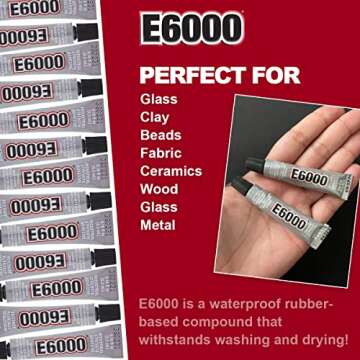 E6000 8-Pack Adhesive & Pixiss 5-Piece Dotting Tool Set - For Crafting & Art