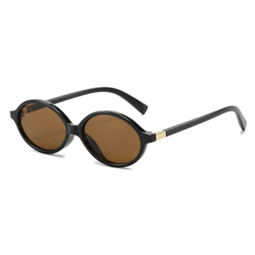 Gleyemor Retro Oval Sunglasses Stylish UV400 Protection