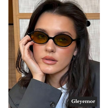 Gleyemor Retro Oval Sunglasses Stylish UV400 Protection