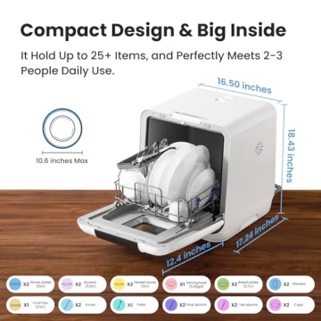 COMFEE' Countertop Dishwasher - Mini and Portable