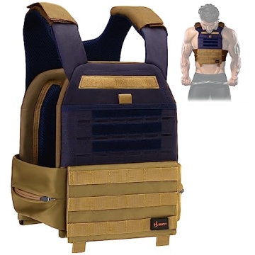 HUNTIT Weighted Vest Adjustable Tactical Weight Vest for Men and Women Strength and Endurance Traini...