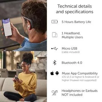 MUSE 2: The Brain Sensing Headband and Official Storage Carrying Case | EEG MUSE Headband Meditation Tracker and Monitor | Multi Sensor Biofeedback Device with Responsive Sound Feedback Guidance