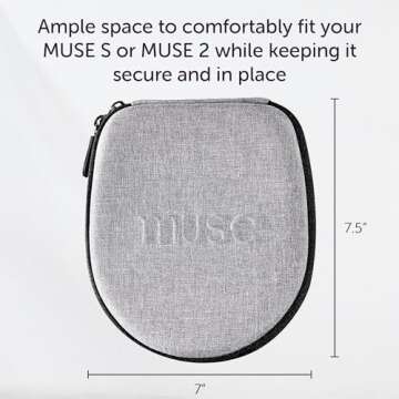 MUSE 2: The Brain Sensing Headband and Official Storage Carrying Case | EEG MUSE Headband Meditation Tracker and Monitor | Multi Sensor Biofeedback Device with Responsive Sound Feedback Guidance