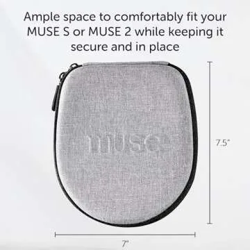 MUSE 2: The Brain Sensing Headband and Official Storage Carrying Case | EEG MUSE Headband Meditation Tracker and Monitor | Multi Sensor Biofeedback Device with Responsive Sound Feedback Guidance