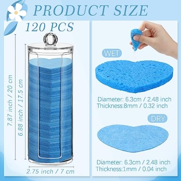Sieral 120 Pcs Compressed Facial Sponges Set