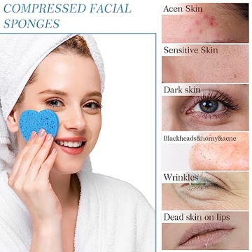 Sieral 120 Pcs Compressed Facial Sponges Set