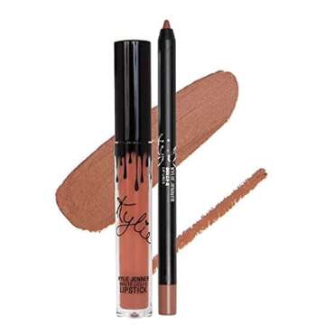 Kylie Jenner Lip Kit like Gloss Matte Liquid Lipsticks Sets With Matte Lipgloss & Lipliner Kylie Jenner Lipstick Kylie Lip Kit (Dolce K)