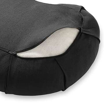 Node Fitness Zafu Meditation Cushion with Buckwheat - Black
