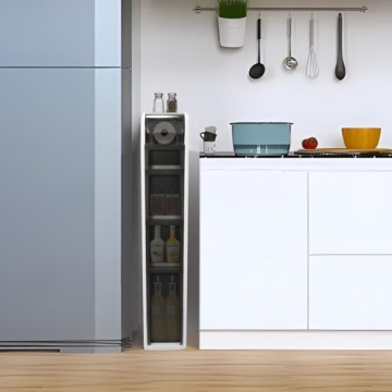 BAISRGS 4-Tier Narrow Bathroom Floor Cabinet for Optimal Space