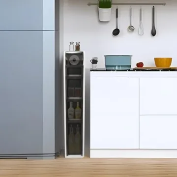 BAISRGS 4-Tier Narrow Bathroom Floor Cabinet for Optimal Space