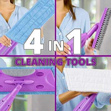 Revolutionary CLICK N CLEAN Mop Kit Cleans Every Surface Effectively