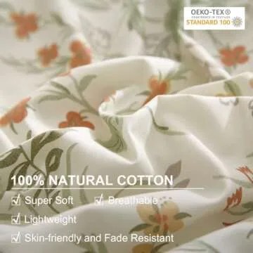 EAVD Vintage Floral Duvet Cover Queen White Soft 100% Cotton Coquette Bedding Set for Girls Women with 2 Pillowcases Chic Shabby Floral Comforter Cover with Zipper Closure