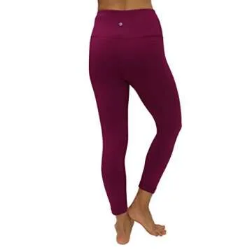 90 Degree By Reflex – High Waist Tummy Control Shapewear – Power Flex Capri -Magenta Haze-XS