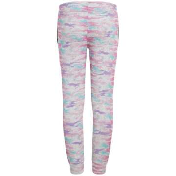 RBX Girls' Sweatpants - 4 Pack Active Fleece Jogger Pants (Size: 4-16), Size 14-16, Grey Multi/Lavender Black