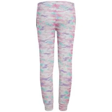 RBX Girls' Sweatpants - 4 Pack Active Fleece Jogger Pants (Size: 4-16), Size 14-16, Grey Multi/Lavender Black