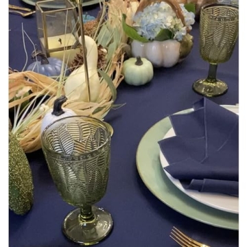 Taganov Green Drinking Glasses Set of 6 - Elegant, Unique, Versatile