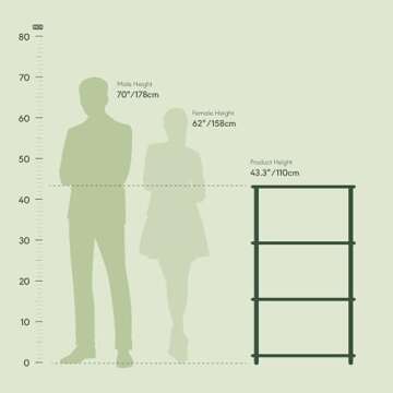 Furinno (99557BE/WH) Turn-N-Tube 4-Tier Multipurpose Shelf Display Rack - Beech/White
