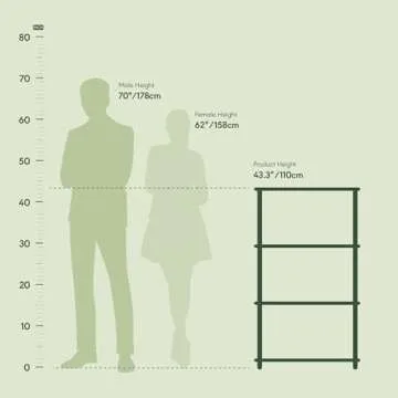 Furinno Multipurpose 4-Tier Display Shelf - Stylish Storage