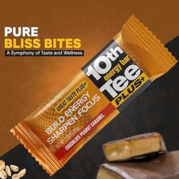 SCNS Sports Foods 10th Tee Chocolate Peanut Caramel Back Nine Golf Energy Bar, 1.76-Ounce Bars (Pack of 12)