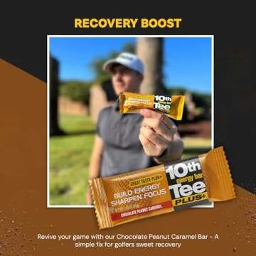SCNS Sports Foods 10th Tee Chocolate Peanut Caramel Back Nine Golf Energy Bar, 1.76-Ounce Bars (Pack of 12)