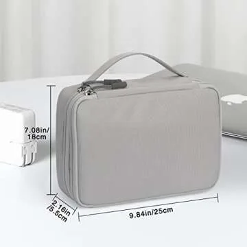 FYY Electronic Organizer, Travel Cable Organizer Bag Pouch Electronic Accessories Carry Case Portabl...