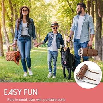 Tiny Land Picnic Blankets, 2 in1 Double Layer Waterproof Mat + Blanket, Machine Washable Outdoor Blanket, Portable Camping Blanket, Extra Large Beach Mat, for Camping Park Beach Grass