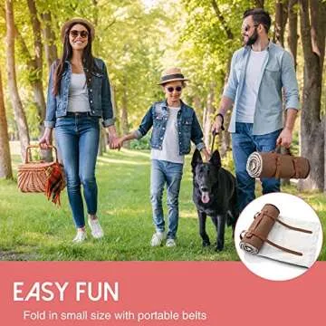 Tiny Land 2 in 1 Waterproof Picnic Blanket for All Outdoor Activities