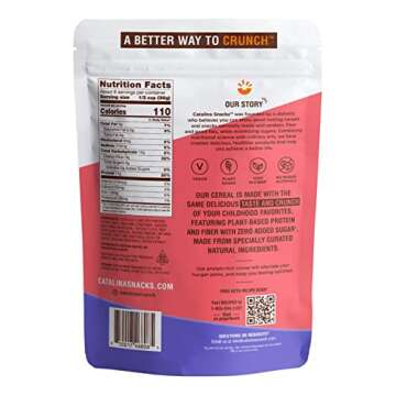 Catalina Crunch Fruity Cereal | Low Carb, Sugar Free, Gluten Free | Vegan, Plant Based Protein | Bre...