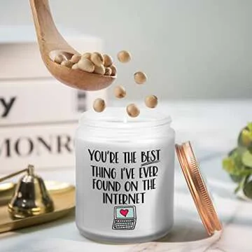 Bronze Romantic Lemongrass Sage Candle Gift for Her